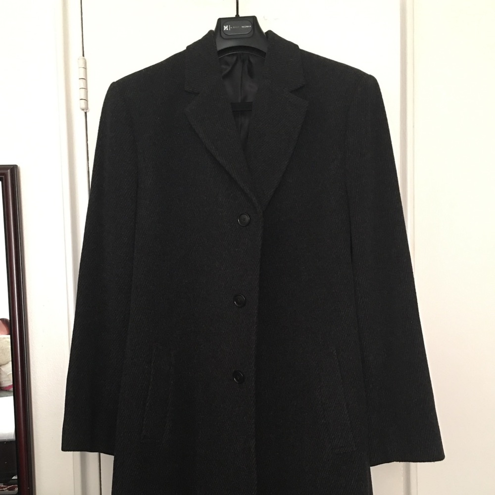 Hathaway Platinum Wool & Cashmere Italian Top Coat